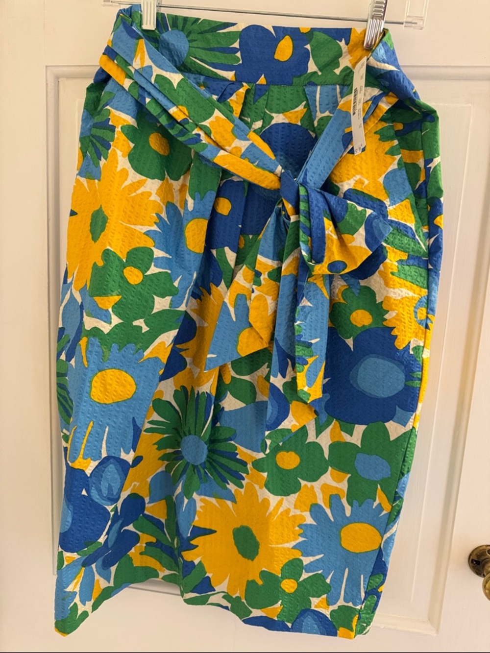 J. Crew Blue Green Yellow Floral Pencil Skirt
